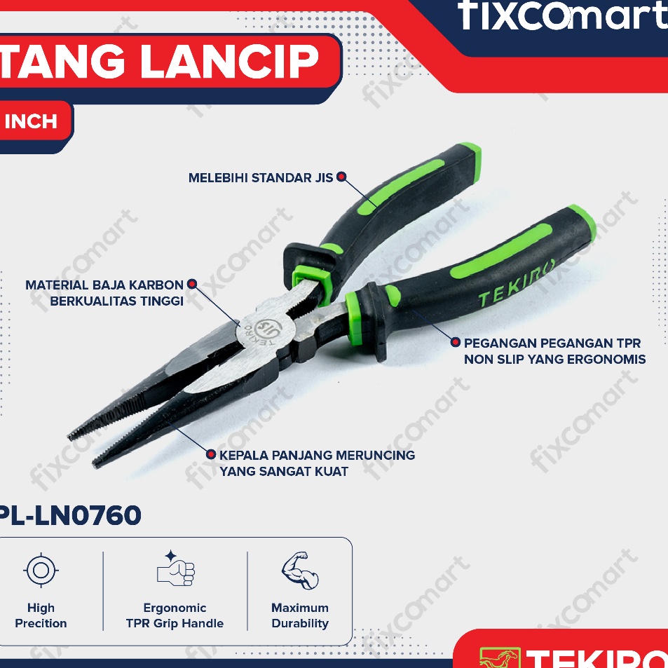 Jual Fmm Tekiro Tang Kombinasi Lancip Potong Linesman Long Nose