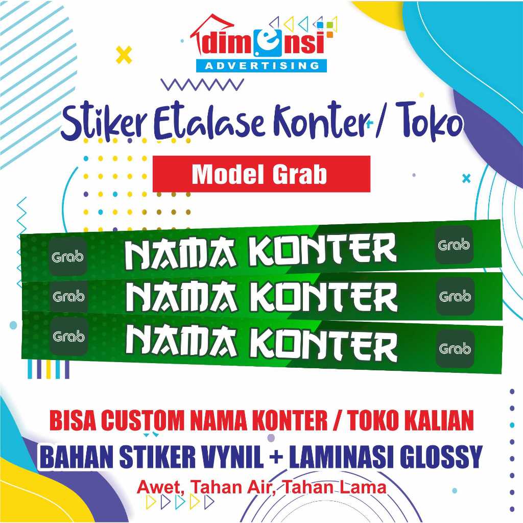 Jual Stiker Etalase Konter Ewallet Toko Murah Laminasi Minimal