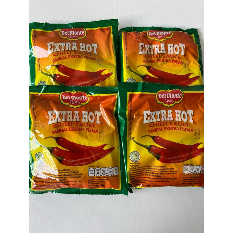 Jual Delmonte Saus Sambal Sachet Extra Hot Isi 24 Pcs Shopee Indonesia