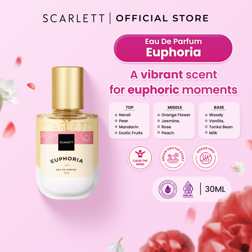 Jual Scarlett Whitening Eau De Parfum Euphoria Shopee Indonesia