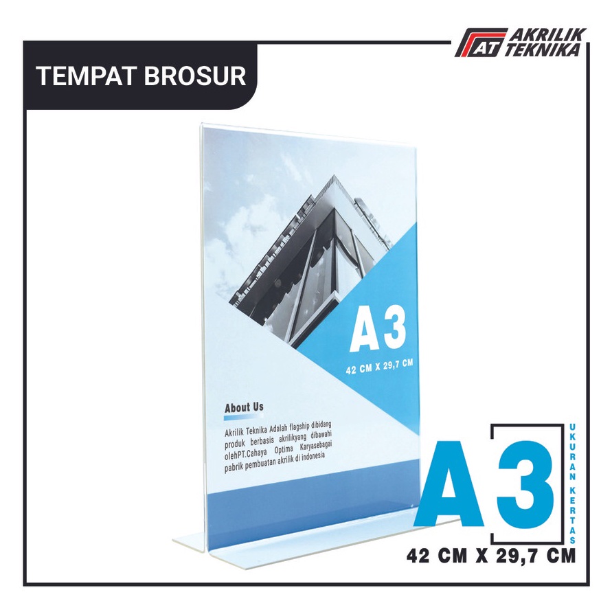 Jual ART G34Q Tempat Brosur Akrilik Tent Card Holder Portrait T Ukuran