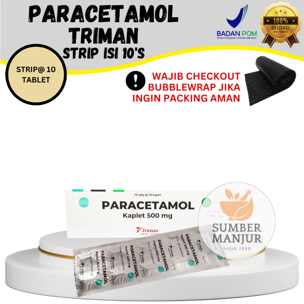 Jual PARACETAMOL TRIMAN STRIP ISI 10 TABLET Shopee Indonesia