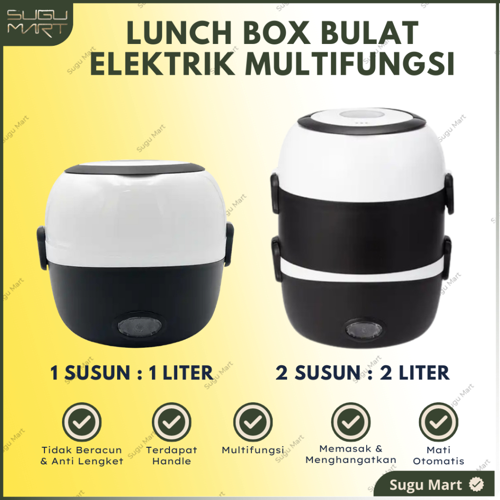 Jual Lunch Box Electric Kotak Makanan Susun Portable Lunch Box