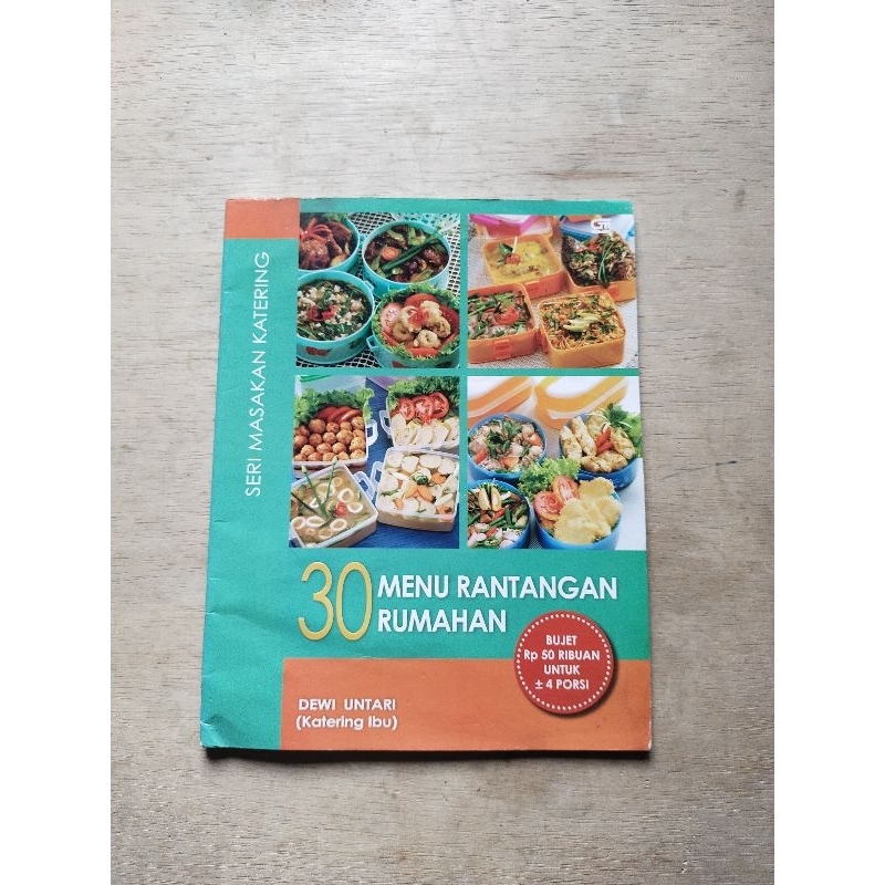 Jual Buku Resep Masakan Seri Masakan Katering Menu Rantangan