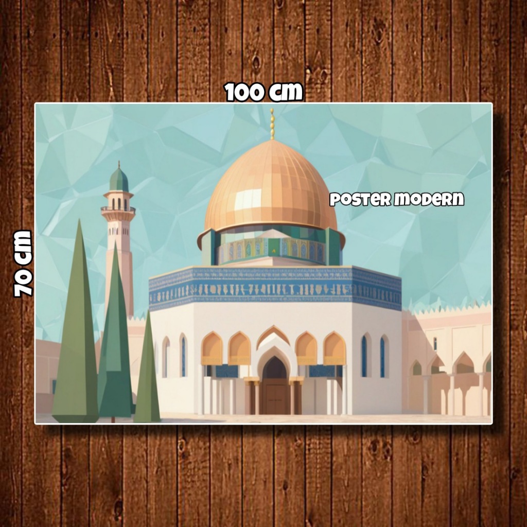 Jual Lukisan Poster Cetak Big Jumbo Masjid Al Aqsa Palestina Code