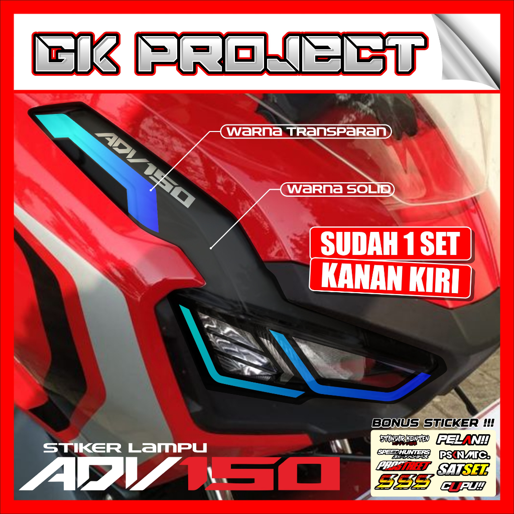 Jual Stiker Lampu ADV 150 Stiker Variasi Lampu Alis Motor Honda ADV