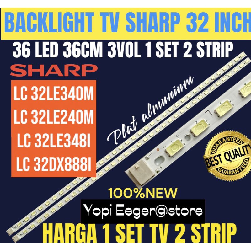 Jual Backlight Tv Lcd Led Sharp Inch Lc Le M Lc Le M Lc