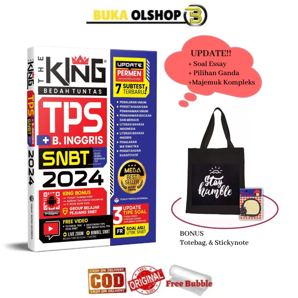 Jual The King TPS SNBT 2024 Bedah Tuntas Tes Potensi Skolastik SNBT