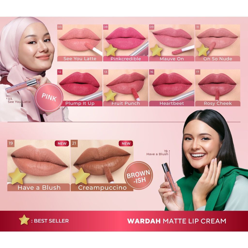 Jual Cod Wardah Exclusive Matte Lip Cream Original Kemasan Baru