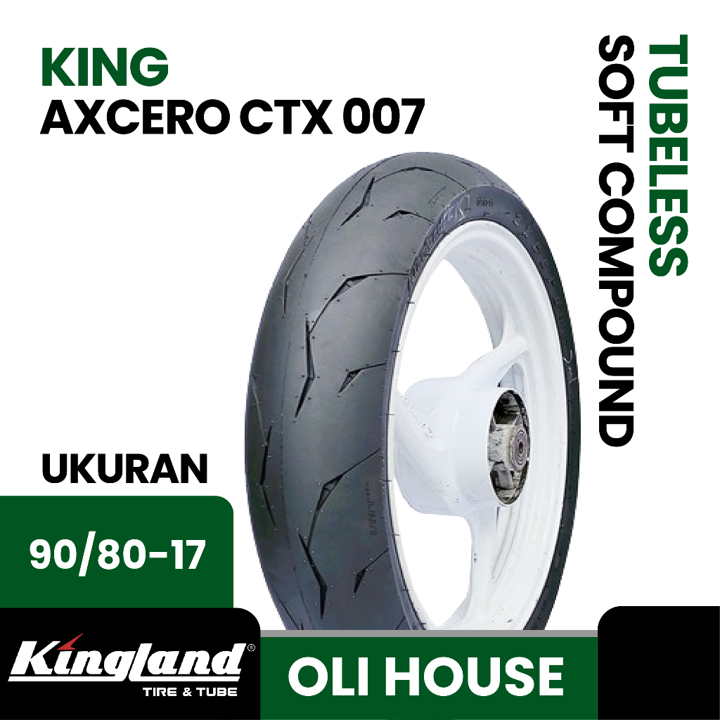 Jual Ban Luar King Axcero CTX 007 Ukuran 90 80 Ring 17 Tubeless