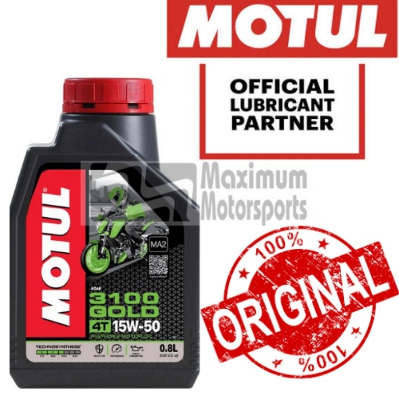 Jual OLI MESIN MOTUL 3100 GOLD 4T 0 8L 15W 50 TECHNOSYNTHESE