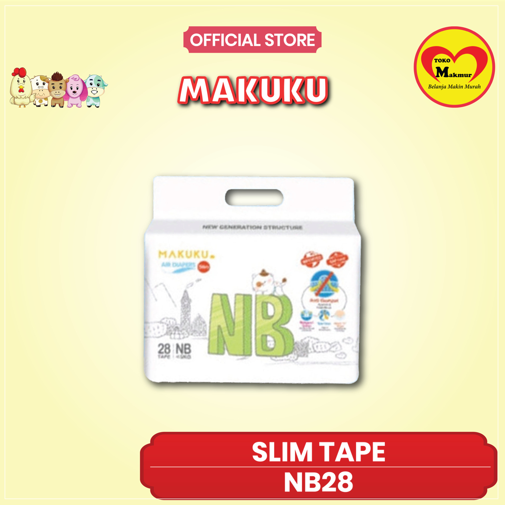 Jual Makuku Diapers Slim Tape Nb28 Toko Makmur Online Shopee Indonesia