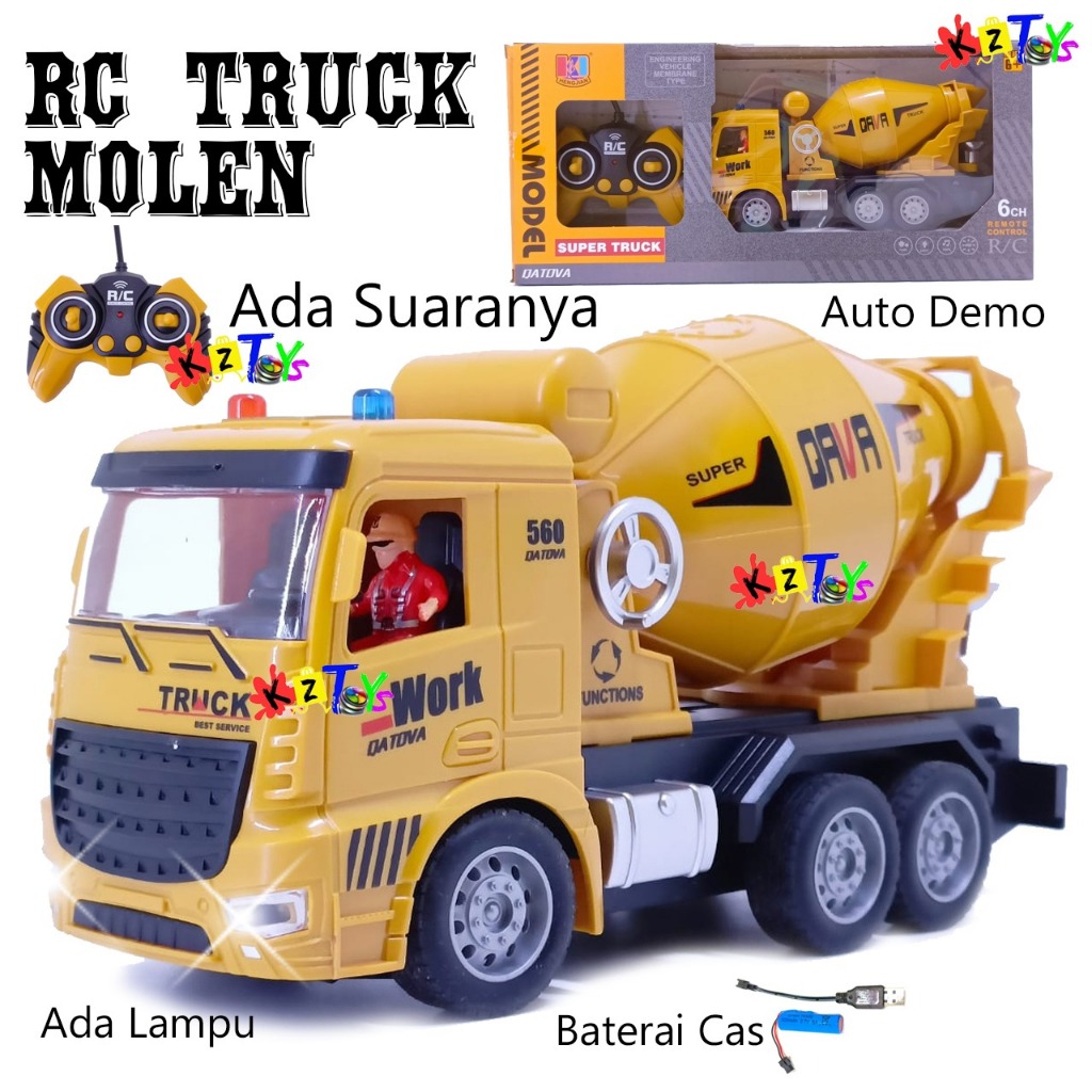 Jual Mainan Rc Truk Molen Semen Fungsi Mixer Dump Truck Konstruksi