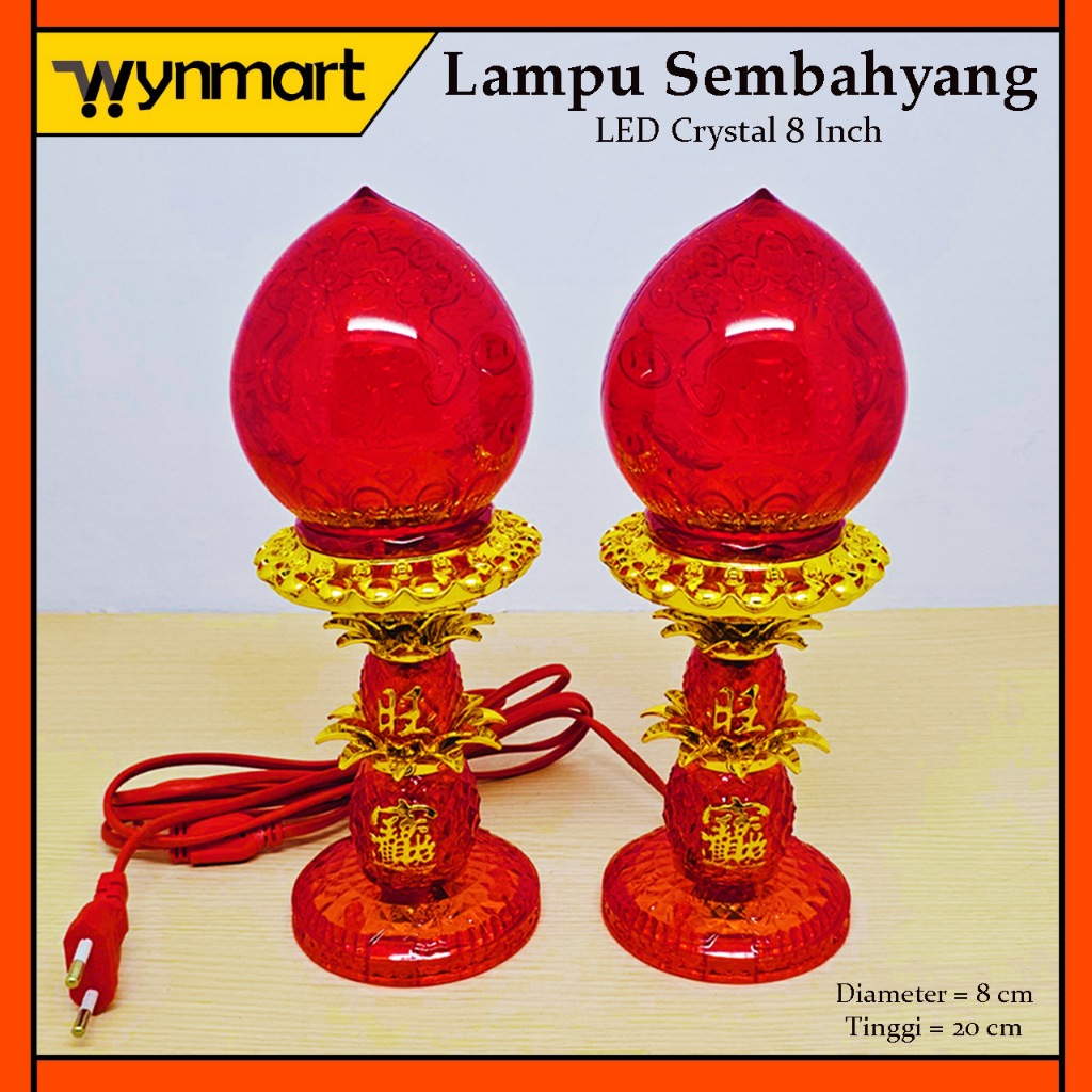 Jual Lampu Altar Puja Sembahyang LED Crystal Yenbao 8 Inch Shopee