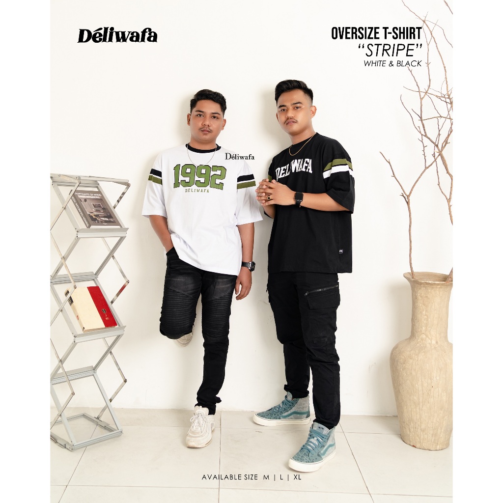 Jual Original Deliwafa T Shirt Stripe Unisex Shopee Indonesia