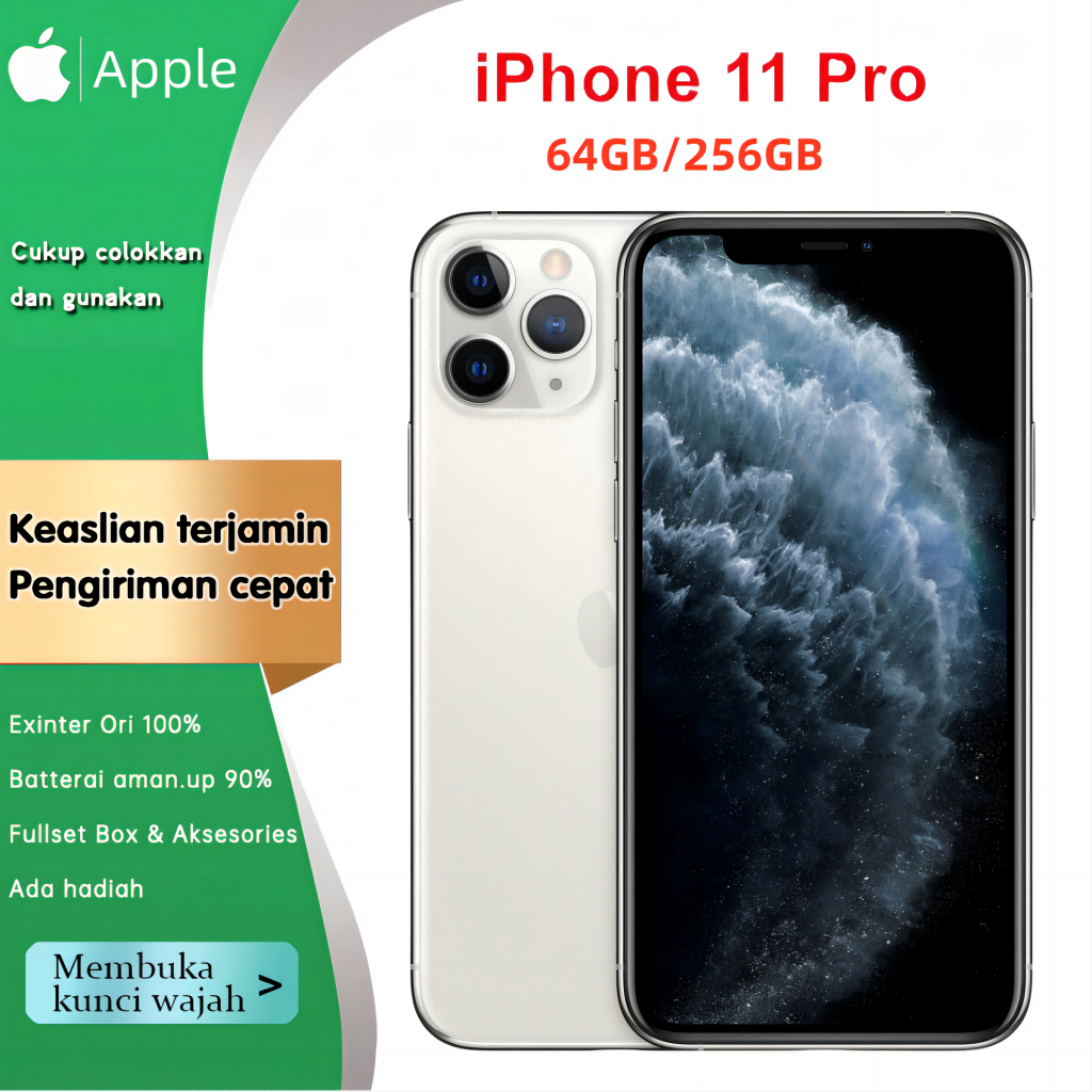 Jual APPLE IPhone 11 Pro 256GB 64GB GOOD CONDITIONS FULLSET 100 MULUS