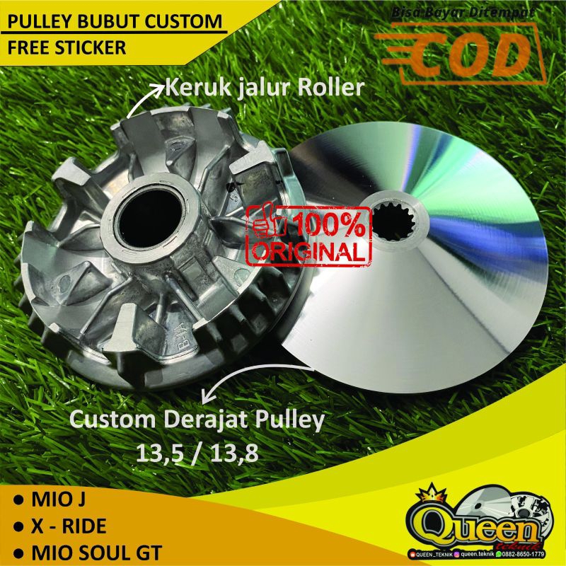 Jual PULLEY RUMAH ROLLER KIPAS BUBUT CUSTOM MIO J RUMAH ROLLER X RIDE