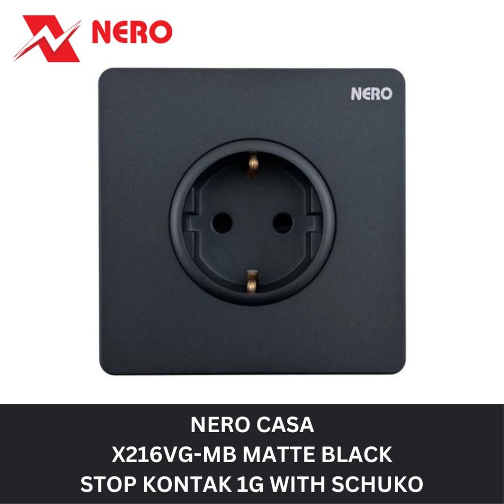 Jual NERO CASA X2 HITAM MATTE BLACK SAKLAR STOP KONTAK Shopee Indonesia