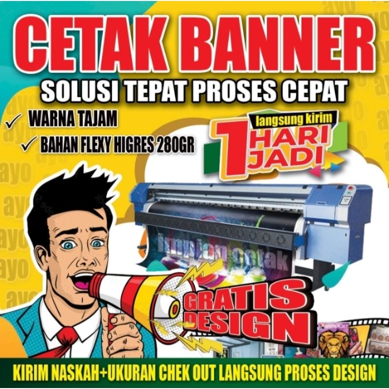 Jual Banner Baliho Mmt Gratis Desain Spanduk Plang Iklan X