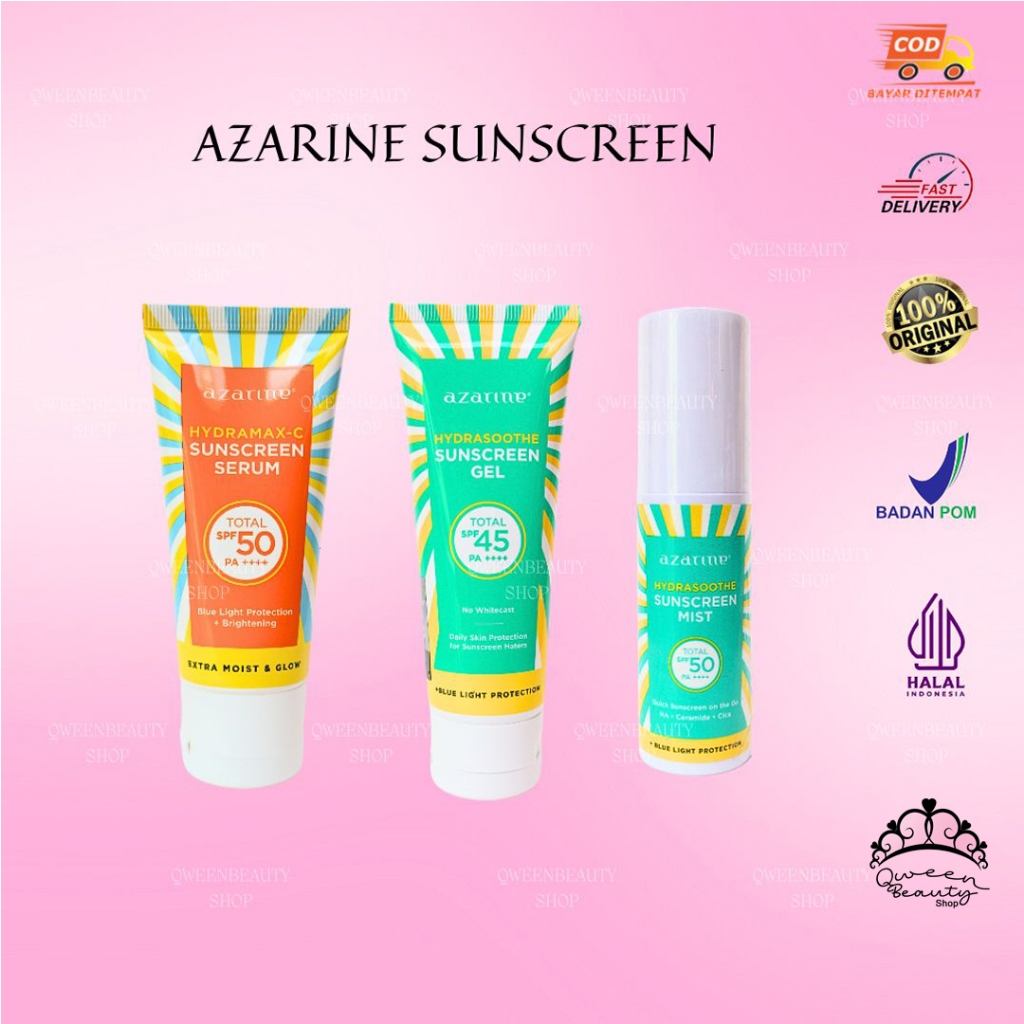 Jual AZARINE SUNSCREEN Hydrasoothe Gel SPF45 Hydramax C Serum SPF