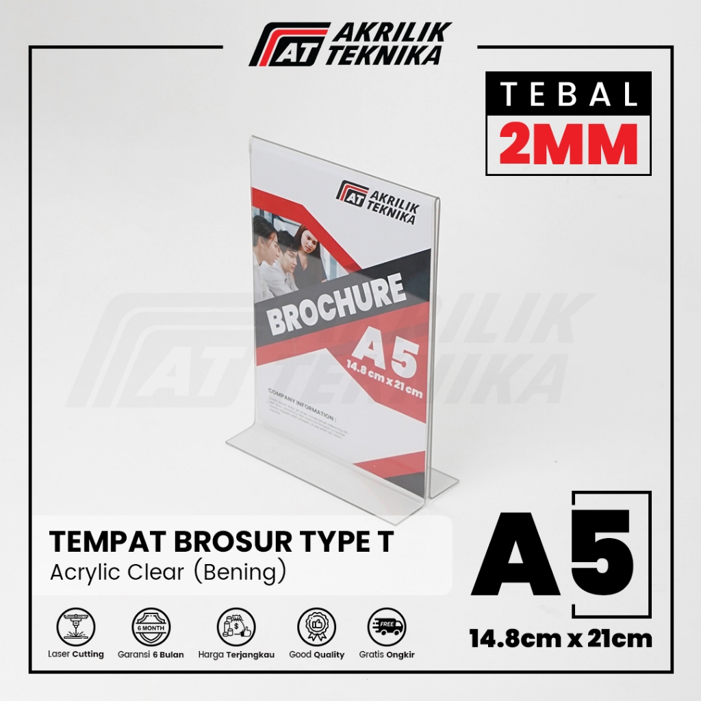 Jual Tempat Brosur Akrilik Tent Card Holder Qris Barcode Nomor Menu