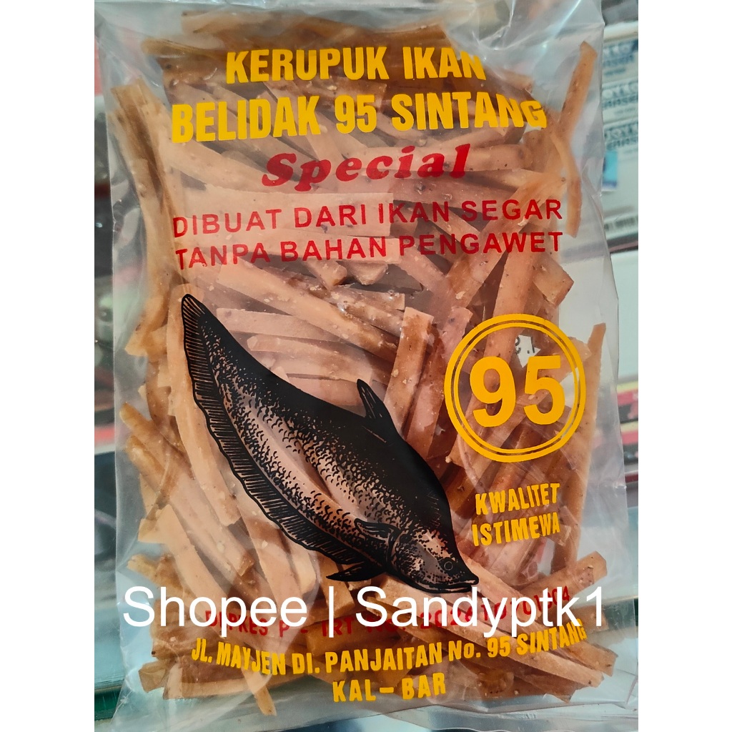 Jual Kerupuk Ikan Belidak Belida Belido Pipih 95 Stick Keping Lada