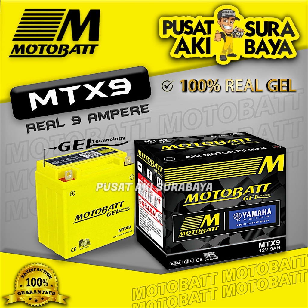 Jual OFFICIAL MOTOBATT GEL MTX9 9 AH ORIGINAL AKI MOTOR YAMAHA SR 500