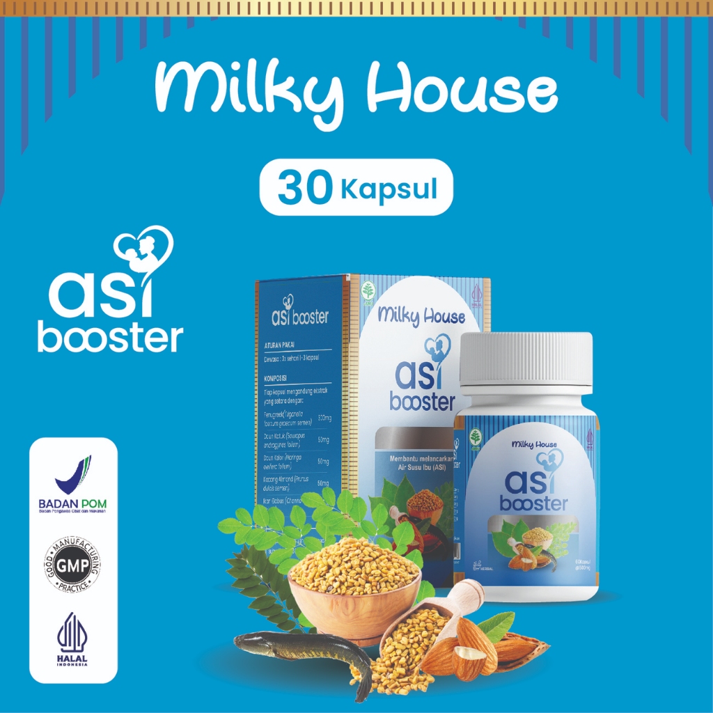 Jual Milky House ASI Booster 30 Kapsul BPOM Halal Milky House