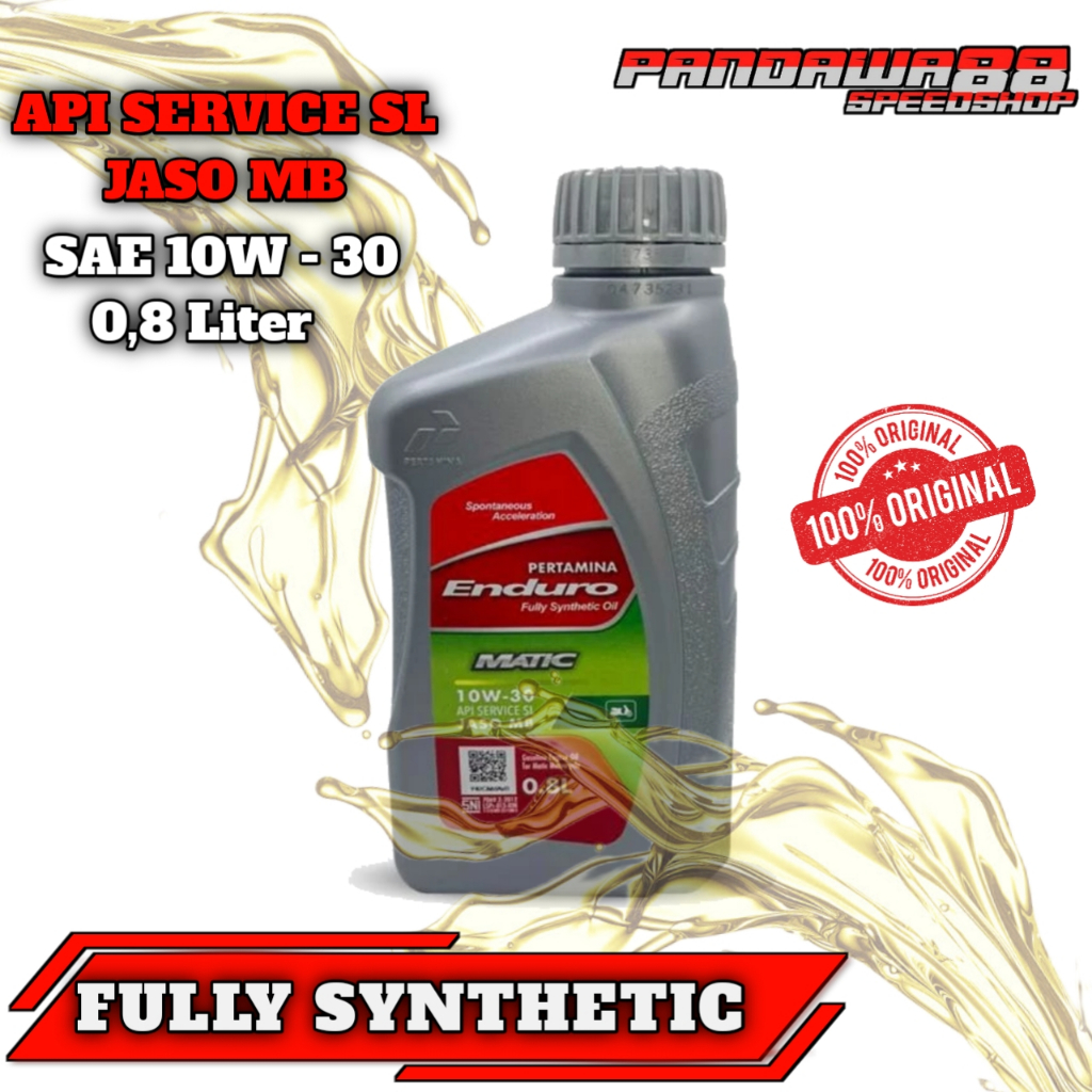 Jual Oli Pertamina Enduro Matic Fully Synthetic L W Api Sl Jaso