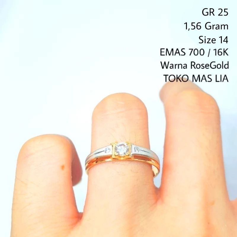 Jual Cincin EMAS ASLI Kadar 700 16K TOKO MAS LIA GOLD BEKASI