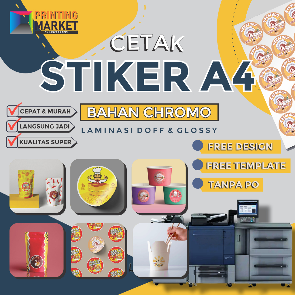 Jual Cetak Stiker Cromo Label Bulat Label Nama Makanan Toples Kemasan