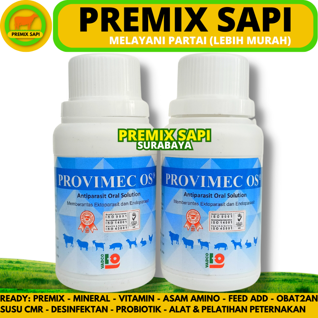 Jual Provimec Os Ml Obat Cacing Gudig Scabies Kutu Gurem Sapi