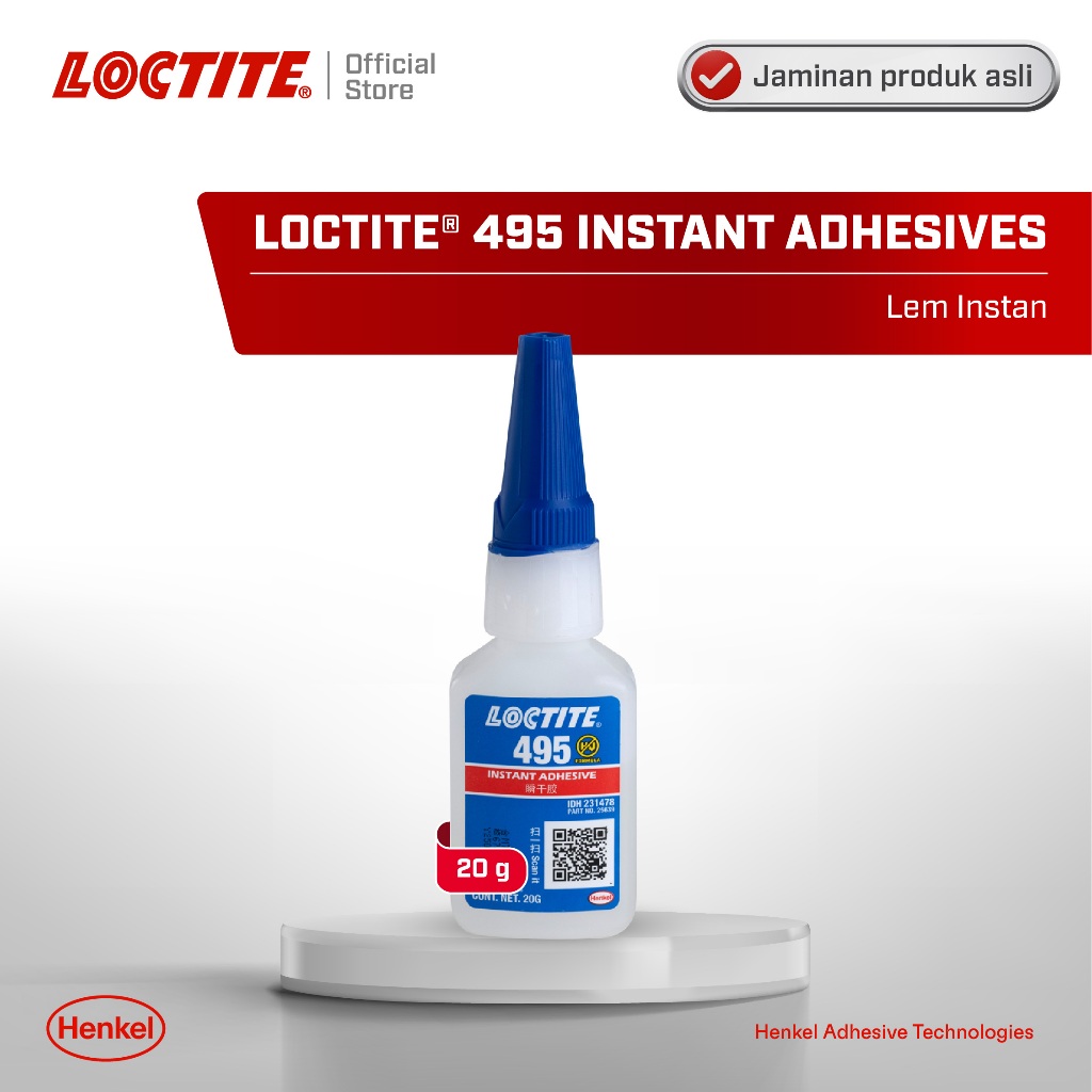 Jual LOCTITE 495 Instant Adhesives Lem Instan Serbaguna 20 Gram