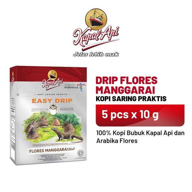 Jual Kopi Kapal Api Easy Drip Flores Manggarai Box 5 X 10 Gr Shopee