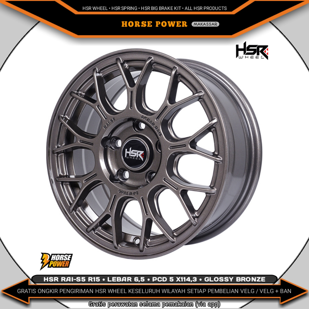 Jual Hsr Wheel Velg Mobil R Hsr Rai S Untuk Mobil Baut Roda