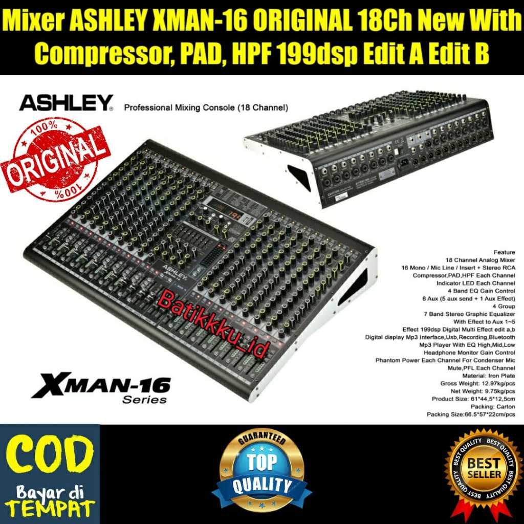 Jual NEW EDITION MIXER ASHLEY XMAN 16 XMAN 16 XMAN16 18 CHANNEL