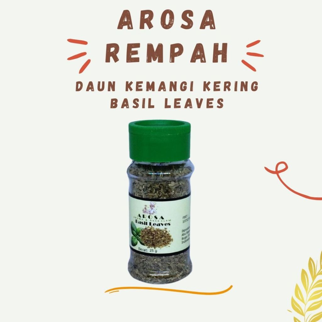 Jual Daun Kemangi Kering Gr Basil Leaves Shopee Indonesia