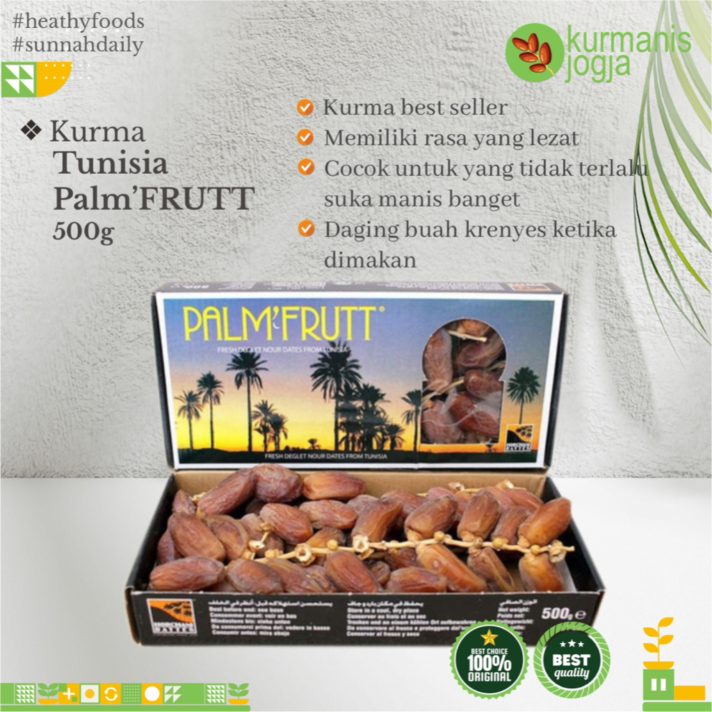 Jual Kurma Tunisia Tangkai Palm Frutt Fruit Gr Deglet Nour Premium