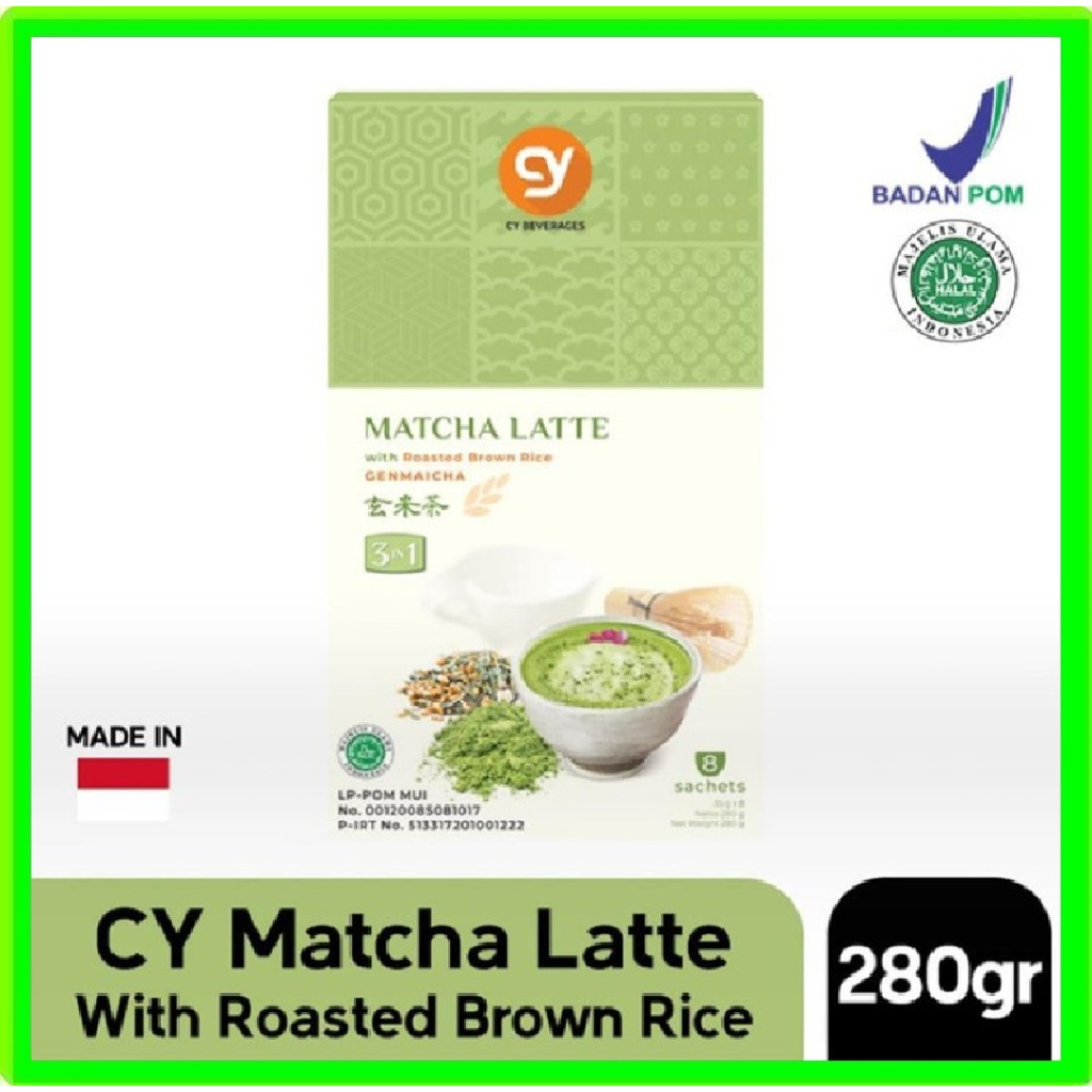 Jual CY Matcha Latte With Roasted Brown Rice Genmaicha Latte 3 IN 1