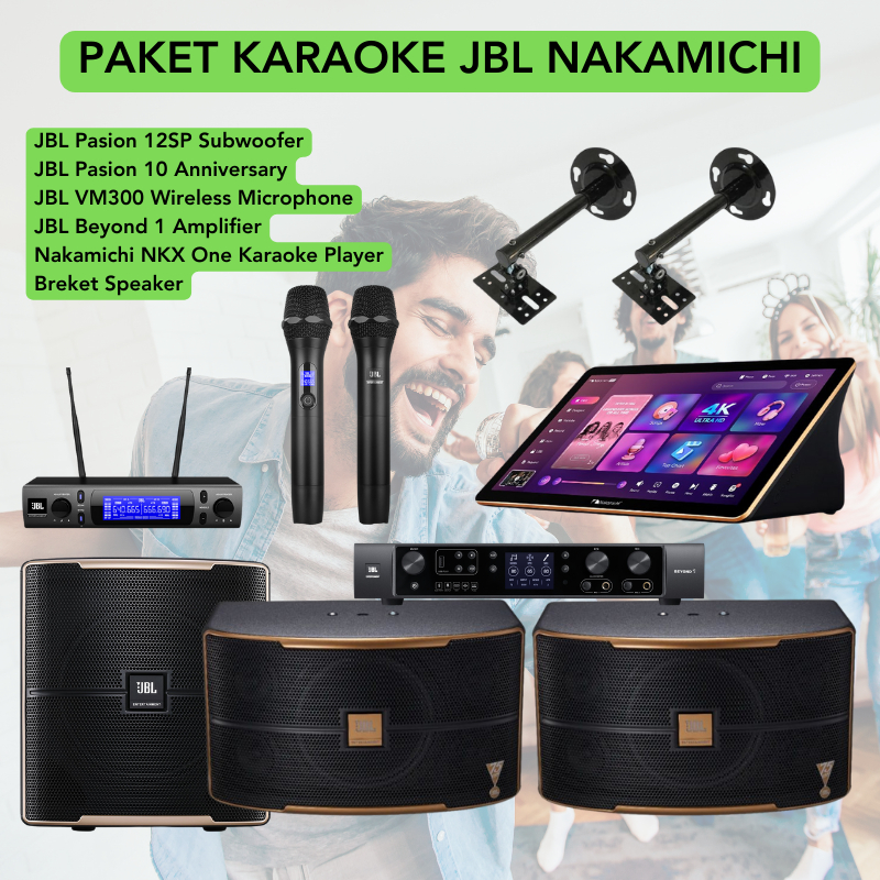 Jual PAKET KARAOKE JBL PASION 10 12SP VM300 BEYOND1 NAKAMICHI NKX ONE