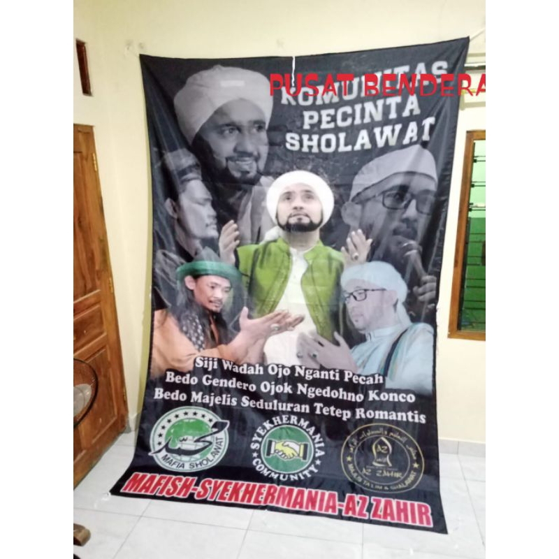 Jual Bendera Umbul Umbul Full Printing Syekher Azzahir Mafia Sholawat