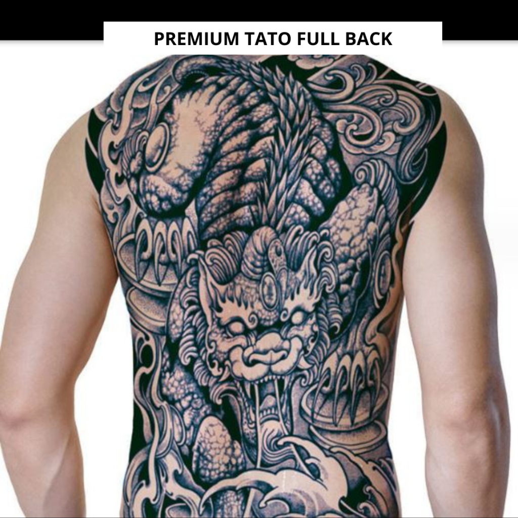 Jual Premium Full Back Bt Tato Temporer Semi Permanen Tattoo