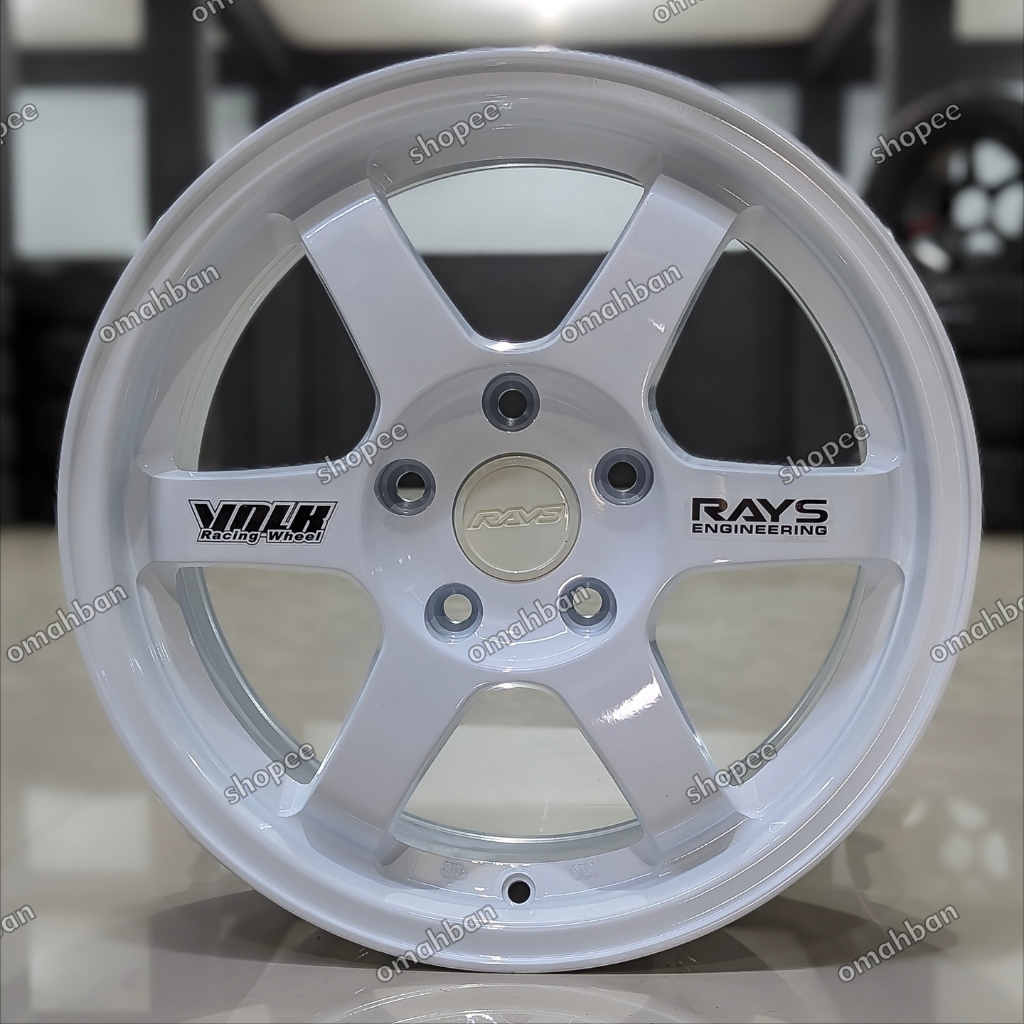 Jual Velg Mobil Volk Rays TE37 R16 PCD 5x114 White Shopee Indonesia