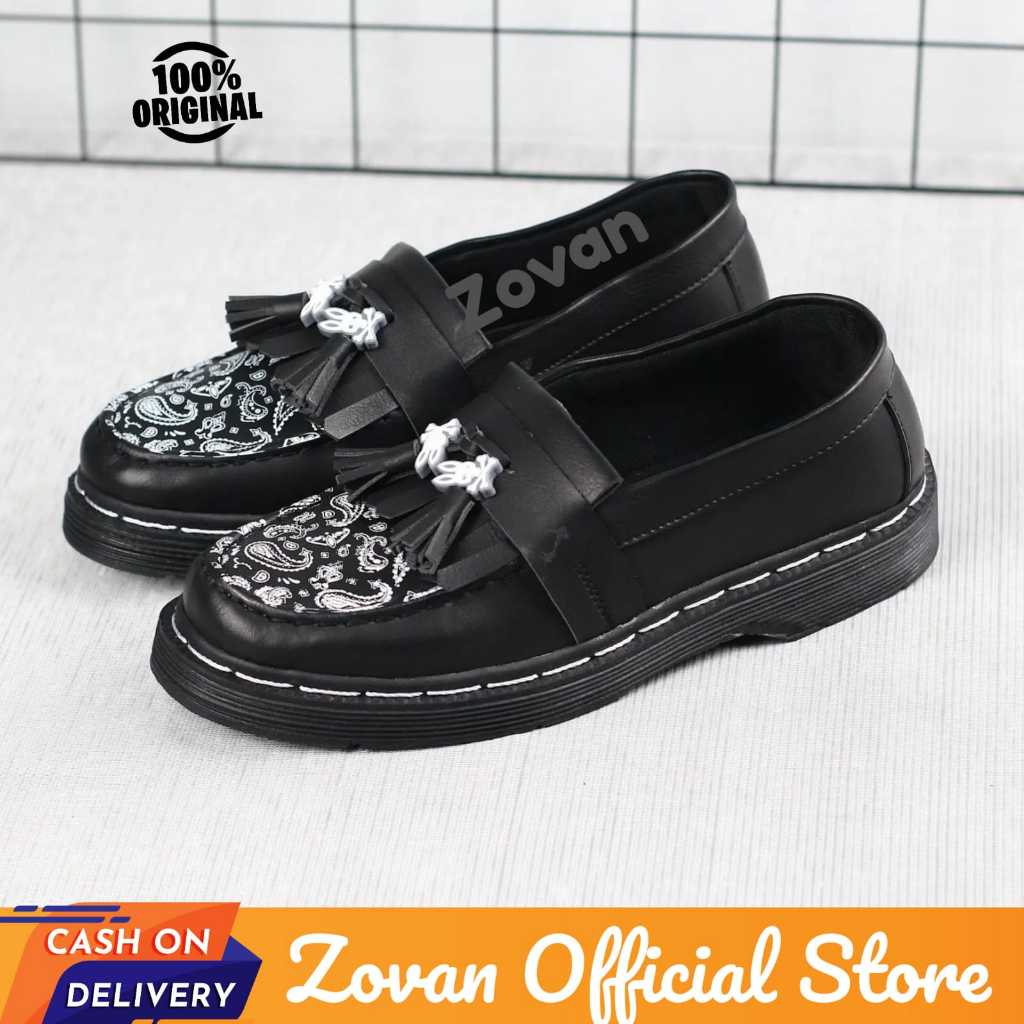 Jual Sepatu Loafers Pria Bintang Vintage Skull Sora Punk Retro Ikonik