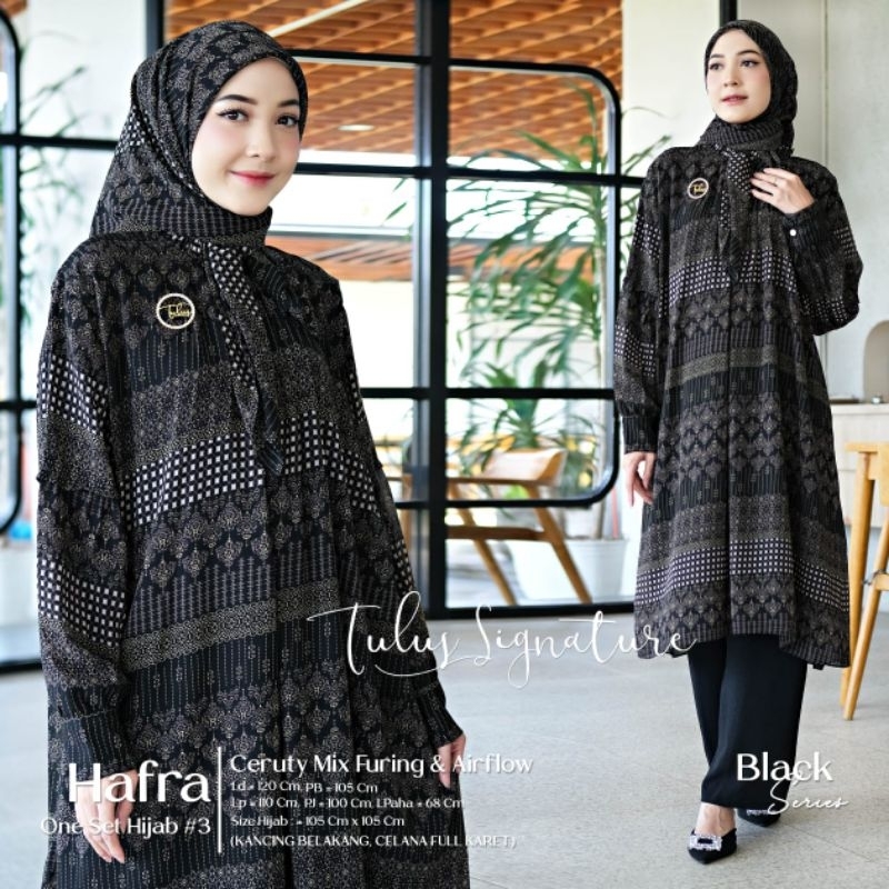 Jual Tulus Signature Hafra Set Hijab Oneset One Set Wanita Kekinian