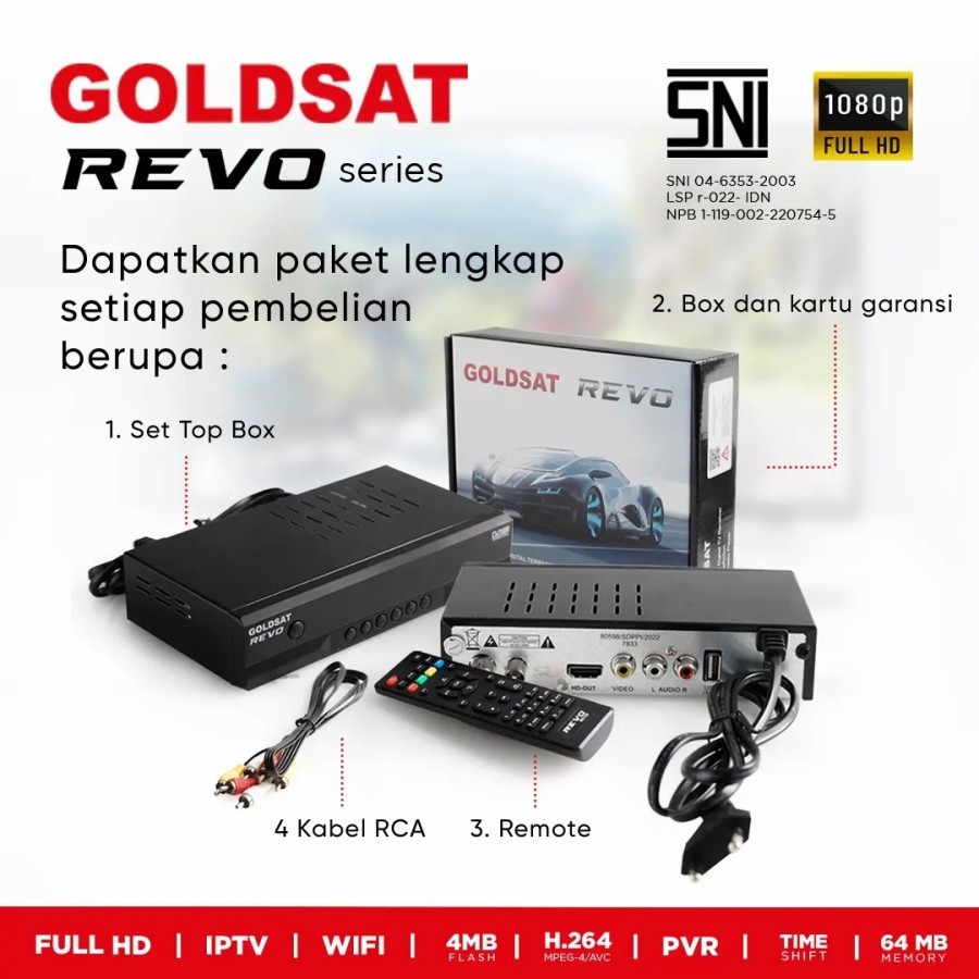 Jual Set Top Box Tv Digital Goldsat Revo Dvb T Terrestrial Siap Pakai