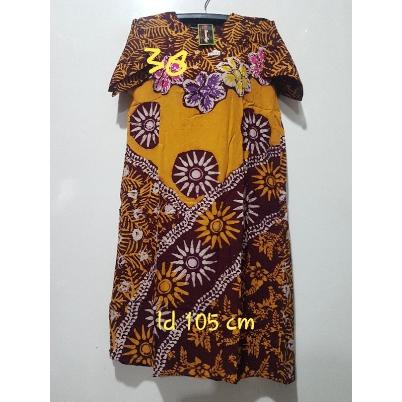 Jual YULI DASTER STANDAR LD 100 115 CM PB 110 CM BATIK KENCANA UNGU