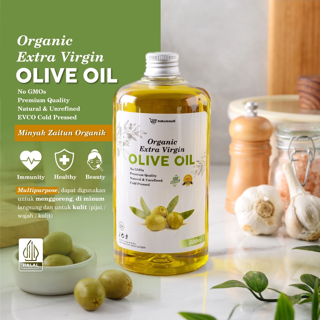 Jual Organic Extra Virgin Olive Oil Pure Evoo Minyak Zaitun Extra