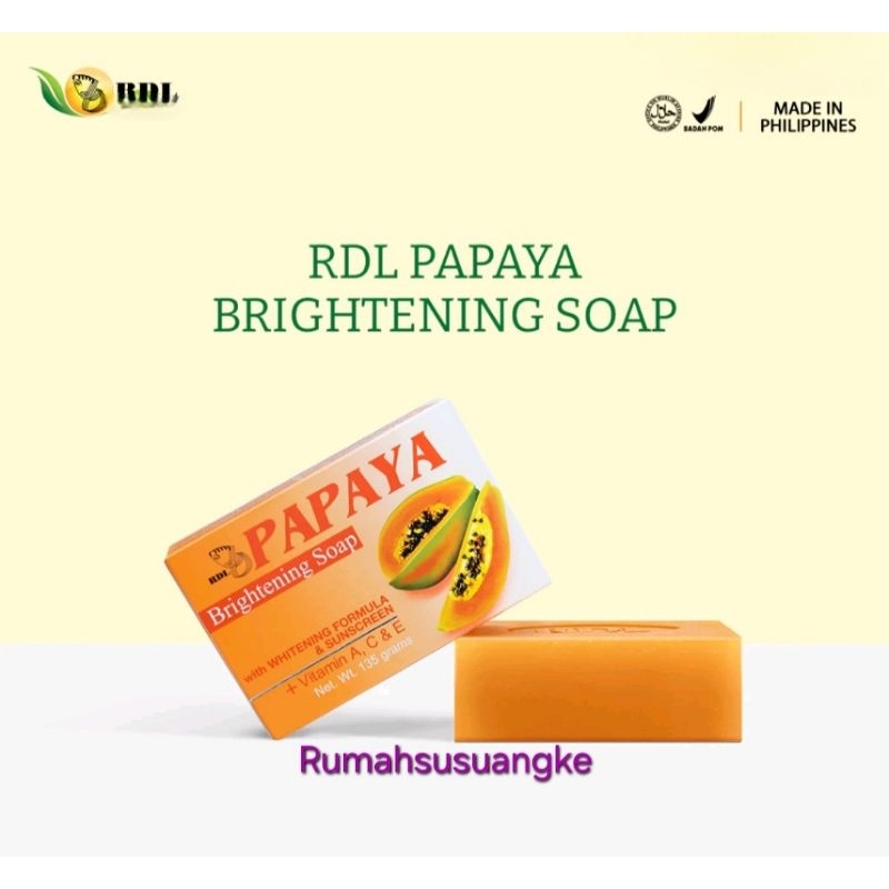 Jual Papaya Rdl Brightening Soap Original Asli Dari Philippines