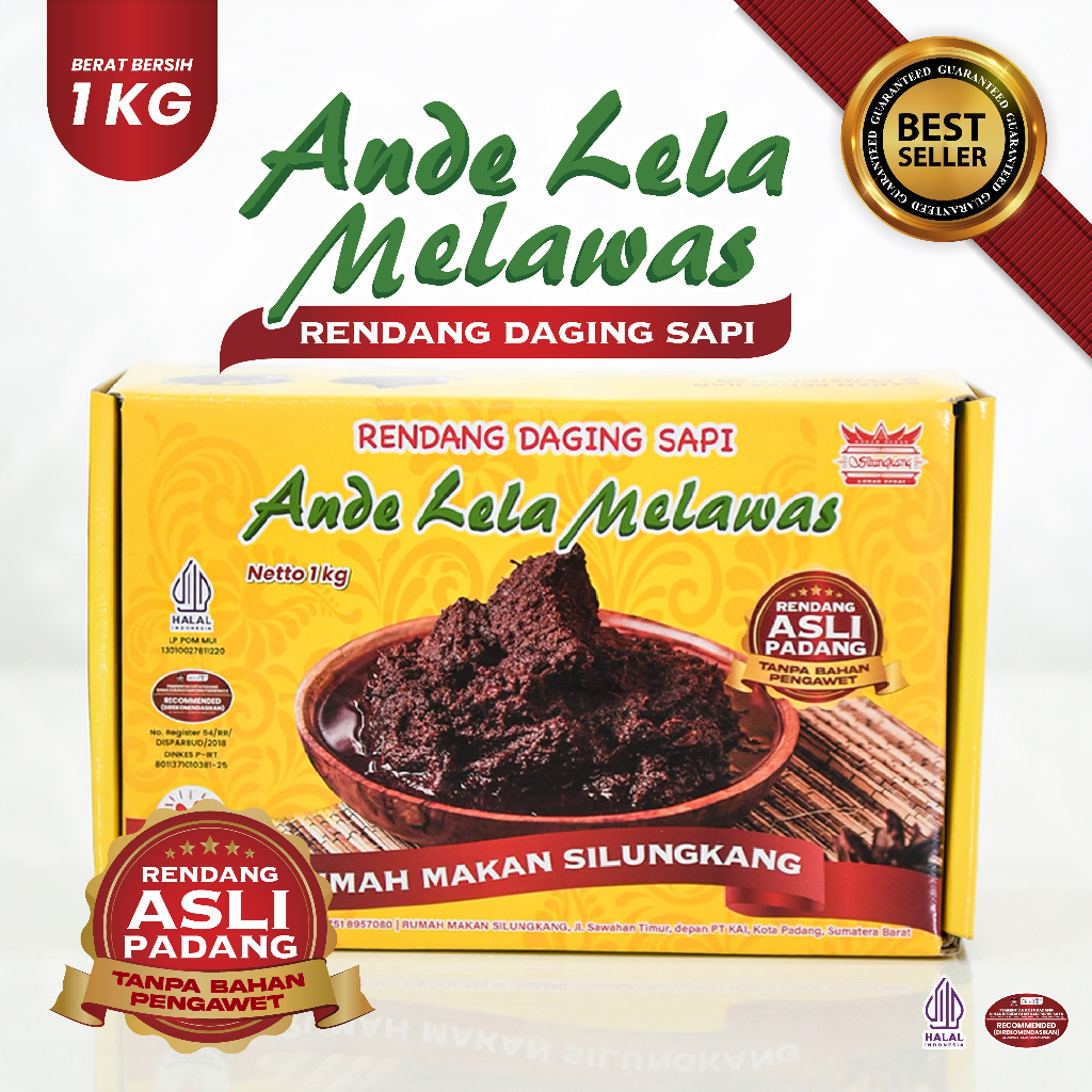 Jual Kg Rendang Daging Sapi Asli Padang Ande Lela Melawas Khas